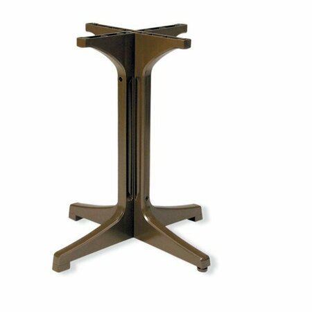 GROSFILLEX 55631837 Bronze Mist Resin Pedestal Outdoor Table Base 38355631837